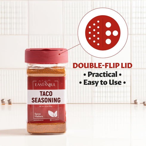 Eastanbul Taco Seasoning Mix, 5.6oz Taco Seasoning, 100% Natural Taco Mix, Vegan Taco Seasoning Mix, Non-GMO & Vegan, Great Mild Taco Seasoning fo...